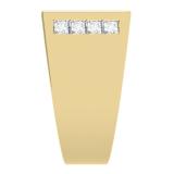 3.25 Carat (ctw) 14K Yellow Gold Princess Cut Diamond Men's Invisible Set Anniversary Wedding Band