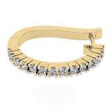 0.25 Carat (ctw) 18K Yellow Gold Round Cut Diamond Ladies Hoop Earrings 1/4 CT