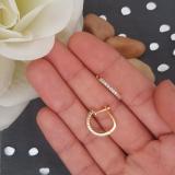 0.25 Carat (ctw) 18K Yellow Gold Round Cut Diamond Ladies Hoop Earrings 1/4 CT