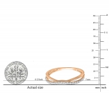 0.25 Carat (ctw) 14K Rose Gold Round Cut Diamond Ladies Anniversary Wedding Guard Contour Band 1/4 CT