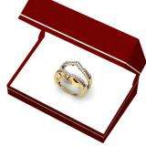 0.50 Carat (ctw) 14K Yellow Gold Round Black & White Diamond Ladies Anniversary Wedding Band Enhancer Guard Double Ring 1/2 CT