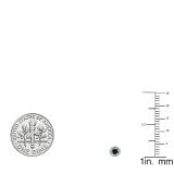 0.20 Carat (ctw) 10K Yellow Gold Round Blue & White Diamond Ladies Cluster Halo Style Stud Earrings 1/5 CT