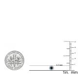 0.20 Carat (ctw) 18K White Gold Round Blue & White Diamond Ladies Cluster Halo Style Stud Earrings 1/5 CT