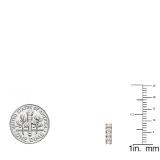 0.50 Carat (ctw) 10K Rose Gold Real Round Cut White Diamond Ladies Huggies Hoop Earrings 1/2 CT