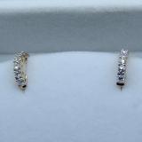 0.50 Carat (ctw) 18K Rose Gold Real Round Cut White Diamond Ladies Huggies Hoop Earrings 1/2 CT