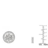0.50 Carat (ctw) 18K White Gold Real Round Cut White Diamond Ladies Huggies Hoop Earrings 1/2 CT