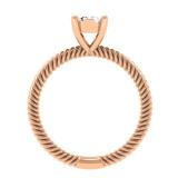 0.40 Carat (ctw) 10K Rose Gold Round Cut Diamond Ladies Bridal Solitaire Engagement Ring