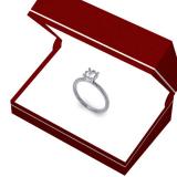 0.40 Carat (ctw) 18K White Gold Round Cut Diamond Ladies Bridal Solitaire Engagement Ring