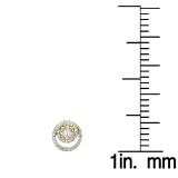 0.80 Carat (ctw) 14K Yellow Gold Round Cut Diamond Ladies Cluster Swirl Stud Earrings 3/4 CT