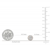 0.45 Carat (ctw) 10K Rose Gold Real Round Cut White Diamond Ladies Cluster Flower Stud Earrings 1/2 CT