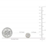 0.45 Carat (ctw) 14K Yellow Gold Real Round Cut White Diamond Ladies Cluster Flower Stud Earrings 1/2 CT