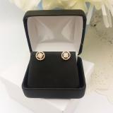0.55 Carat (ctw) 10K Rose Gold Real Round Cut White Diamond Ladies Cluster Flower Halo Stud Earrings 1/2 CT