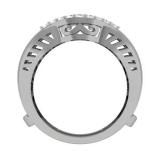 0.30 Carat (ctw) 10K White Gold Round Diamond Ladies Anniversary Wedding Band Enhancer Double Guard Ring 1/3 CT