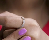 0.60 Carat (ctw) 18K Rose Gold Round Cubic Zirconia Ladies Bridal Anniversary Wedding Band Stackable Swirl Ring