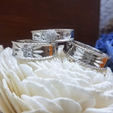 Round White Diamond Religious Cross Rope Edge Matching Wedding Trio Ring Set for Him & Her (0.20 ctw, Color I-J, Clarity I2-I3) in 925 Sterling Silver