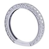 0.33 Carat (ctw) 10K White Gold Round Cut Diamond Ladies Milgrain Anniversary Wedding Stackable Band 1/3 CT