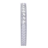 0.33 Carat (ctw) 10K White Gold Round Cut Diamond Ladies Milgrain Anniversary Wedding Stackable Band 1/3 CT