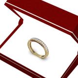 0.33 Carat (ctw) 10K Yellow Gold Round Cut Diamond Ladies Milgrain Anniversary Wedding Stackable Band 1/3 CT