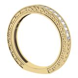 0.33 Carat (ctw) 14K Yellow Gold Round Cut Diamond Ladies Milgrain Anniversary Wedding Stackable Band 1/3 CT