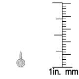 0.45 Carat (ctw) 10K White Gold Round Cut Diamond Ladies Cluster Halo Style Milgrain Drop Earrings 1/2 CT