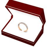 0.40 Carat (ctw) 14K Rose Gold Round Cut Diamond Ladies Anniversary Wedding Band Stackable Ring