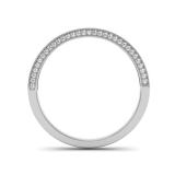 0.40 Carat (ctw) 14K White Gold Round Cut Diamond Ladies Anniversary Wedding Band Stackable Ring