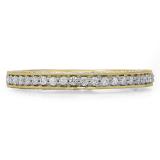 0.40 Carat (ctw) 14K Yellow Gold Round Cut Diamond Ladies Anniversary Wedding Band Stackable Ring