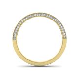 0.40 Carat (ctw) 14K Yellow Gold Round Cut Diamond Ladies Anniversary Wedding Band Stackable Ring
