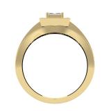 0.45 Carat (ctw) 10K Yellow Gold Princess & Round Cut Diamond Ladies Split Shank Bridal Engagement Ring 1/2 CT