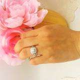 1.10 Carat (ctw) 14K White Gold Round Cut Diamond Ladies Split Shank Vintage Style Bridal Halo Engagement Ring 1 CT