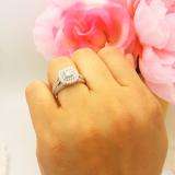 1.10 Carat (ctw) 14K White Gold Round Cut Diamond Ladies Split Shank Vintage Style Bridal Halo Engagement Ring 1 CT