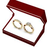0.50 Carat (ctw) 10K Yellow Gold Round Cut Diamond Ladies Heart Shaped Bridal Engagement Ring With Matching Band Set 1/2 CT