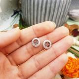 0.55 Carat (ctw) 14K White Gold Round Cut Diamond Milgrain Removable Jackets For Stud Earrings 1/2 CT