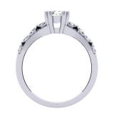 0.60 Carat (ctw) 10K White Gold Round Cut Diamond Ladies Bridal Vintage Style Engagement Ring