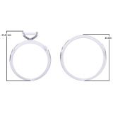 0.65 Carat (ctw) Sterling Silver Round White Diamond Men & Womens Micro Pave Engagement Ring Trio Bridal Set