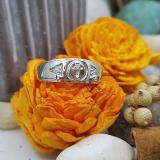 0.04 Carat (ctw) Sterling Silver Round Cut White Diamond Men's 3-Stone Anniversary Cross Ring Wedding Band