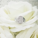 0.15 Carat (ctw) Sterling Silver Round White Real Diamond Men's Wedding Anniversary Band