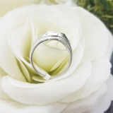 0.15 Carat (ctw) Sterling Silver Round White Real Diamond Men's Wedding Anniversary Band