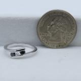 0.25 Carat (ctw) Sterling Silver Round Black & White Diamond Ladies 3 Stone Engagement Bridal Promise Ring 1/4 CT