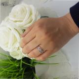 0.10 Carat (ctw) Sterling Silver Round White Diamond Ladies Swirl Cocktail Right Hand Ring 1/10 CT