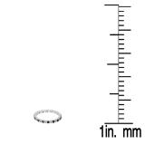 0.39 Carat (ctw) Sterling Silver Round Black & White Diamond Ladies Eternity Anniversary Stackable Ring Wedding Band