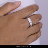 0.25 Carat (ctw) Sterling Silver Real White Round Diamond Men's Channel Set Anniversary Wedding Band 1/4 CT