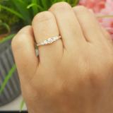 0.40 Carat (ctw) 14K Yellow Gold Round Cut Diamond Ladies Bridal 5 Stone Engagement Ring
