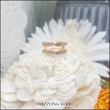 0.33 Carat (ctw) 14K Rose Gold Round Diamond Ladies Anniversary Wedding Band Enhancer Guard Double Ring 1/3 CT