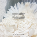 0.33 Carat (ctw) 14K White Gold Round Diamond Ladies Anniversary Wedding Band Enhancer Guard Double Ring 1/3 CT