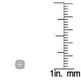 0.50 Carat (ctw) 18K Rose Gold Real Round Cut White Diamond Ladies Cluster Stud Earrings 1/2 CT