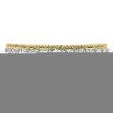 0.50 Carat (ctw) 14K Yellow Gold Round Cut Diamond Ladies Milgrain Anniversary Wedding Stackable Band 1/2 CT