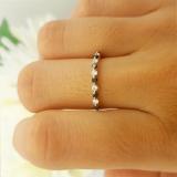 0.25 Carat (ctw) 10K White Gold Round Black & White Diamond Ladies 11 Stone Anniversary Wedding Stackable Band 1/4 CT