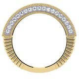 0.40 Carat (ctw) 10K Yellow Gold Round Cut Diamond Ladies Vintage Style Milgrain Anniversary Wedding Stackable Band