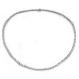 5.00 Carat (ctw) 14K White Gold Real Round Diamond Ladies Tennis Necklace 5 CT